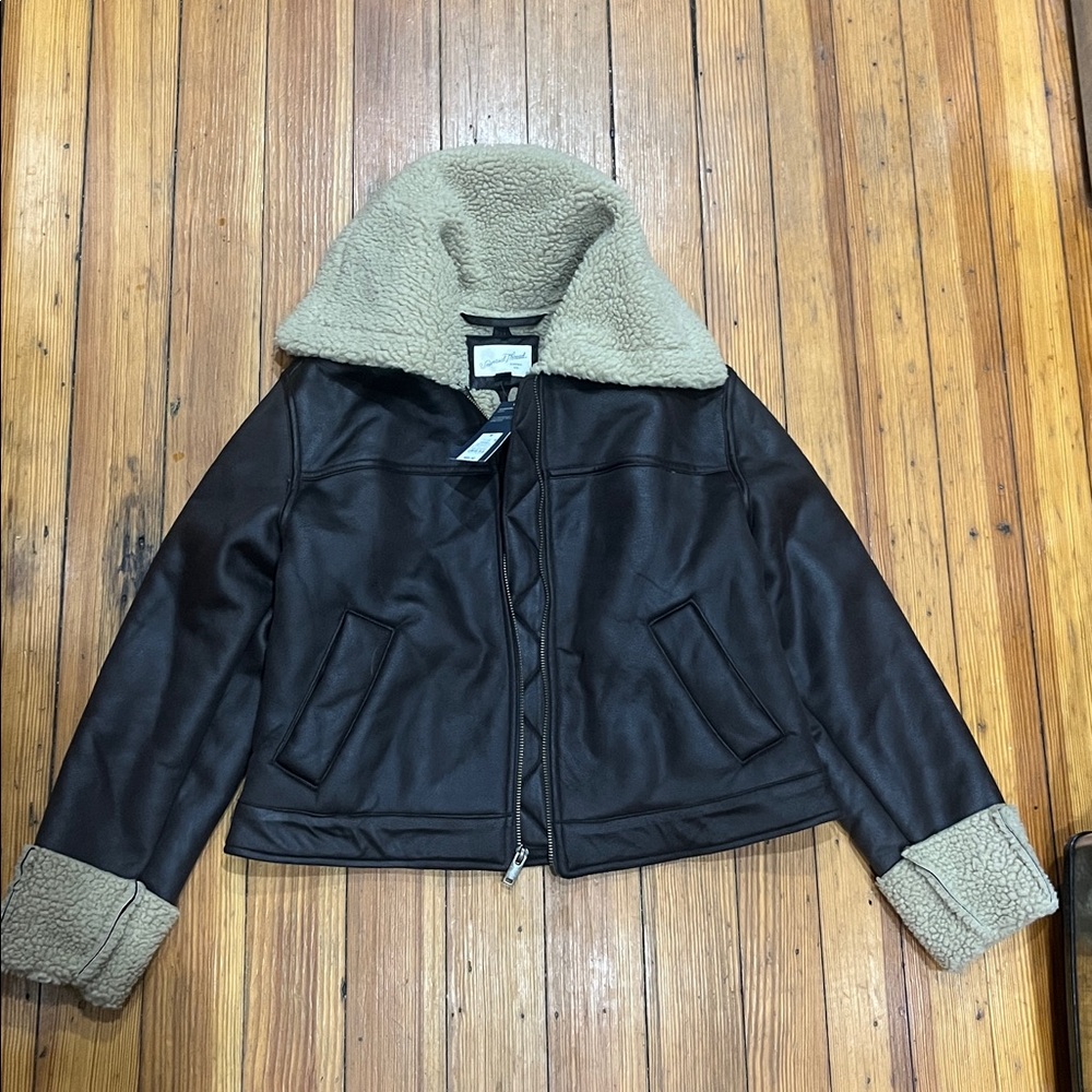 NWOT vegan suede jacket